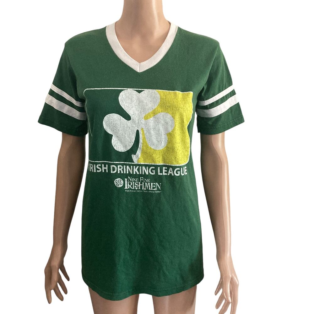 Las Vegas NY NY Casino Tshirt Irish Drinking League Womens Small Green